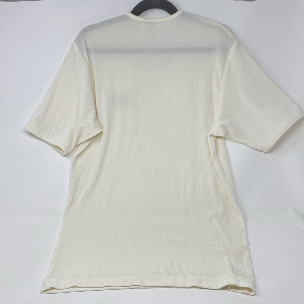 Chanel Coco Employee Sheer Shirt Top short sleeve size large - Picture 10 of 15